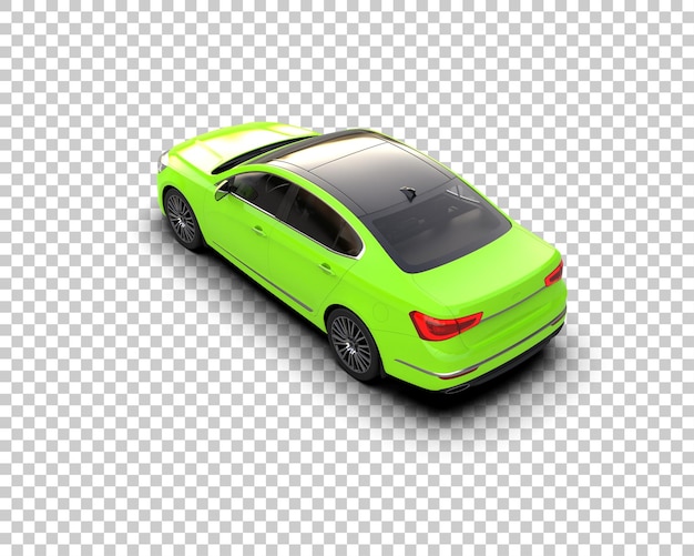 Ilustración de renderización 3D de automóviles realistas aislados en el fondo