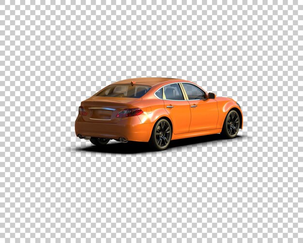 Ilustración de renderización 3D de automóviles realistas aislados en el fondo