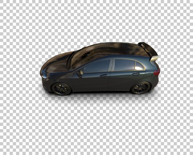 Ilustración de renderización 3D de automóviles realistas aislados en el fondo
