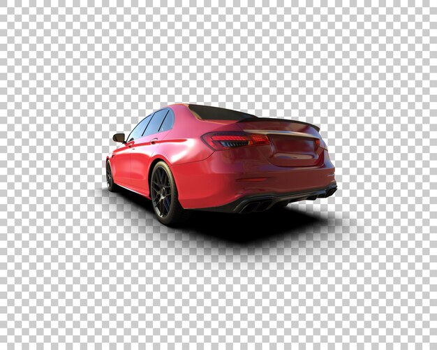 Ilustración de renderización 3D de automóviles realistas aislados en el fondo