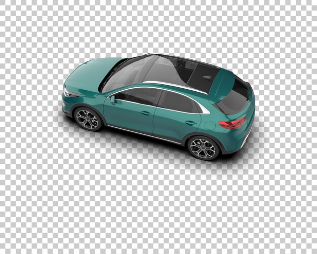 Ilustración de renderización 3D de automóviles realistas aislados en el fondo