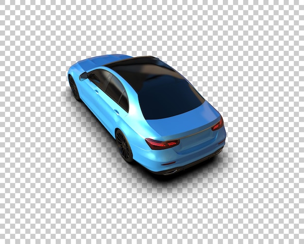 Ilustración de renderización 3D de automóviles realistas aislados en el fondo