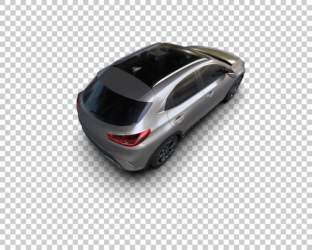 Ilustración de renderización 3D de automóviles realistas aislados en el fondo