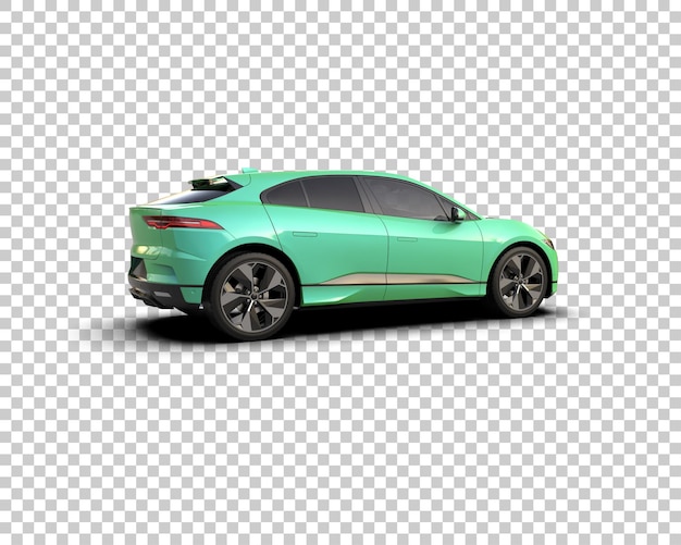 Ilustración de renderización 3D de automóviles realistas aislados en el fondo