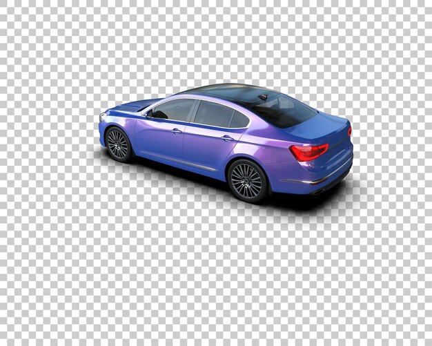 Ilustración de renderización 3D de automóviles realistas aislados en el fondo
