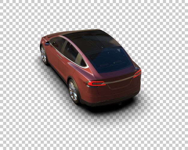 Ilustración de renderización 3D de automóviles realistas aislados en el fondo