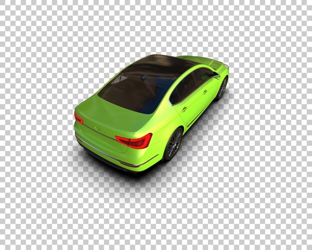 Ilustración de renderización 3D de automóviles realistas aislados en el fondo