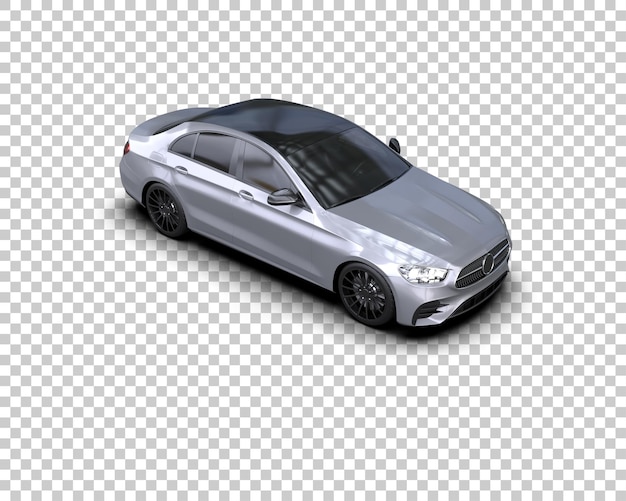 Ilustración de renderización 3D de automóviles realistas aislados en el fondo