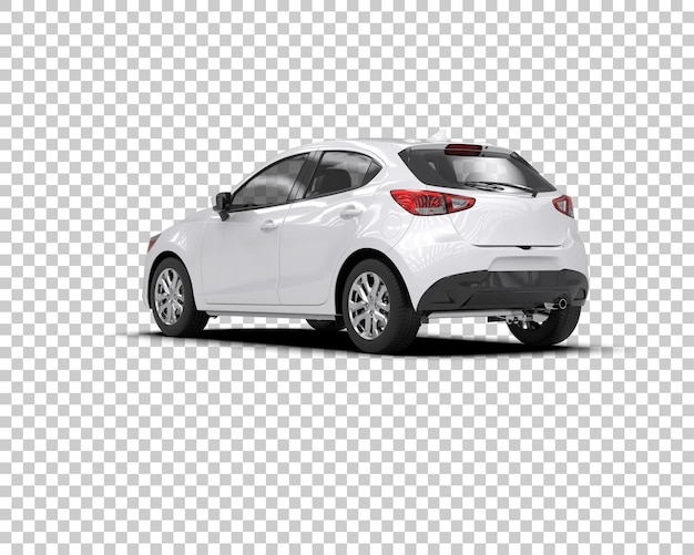 Ilustración de renderización 3D de automóviles realistas aislados en el fondo