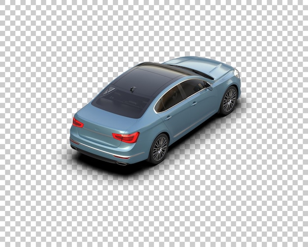 Ilustración de renderización 3D de automóviles realistas aislados en el fondo