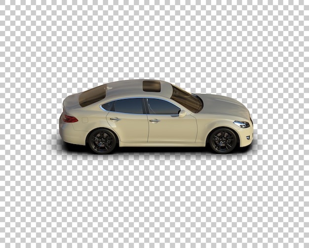 Ilustración de renderización 3D de automóviles realistas aislados en el fondo