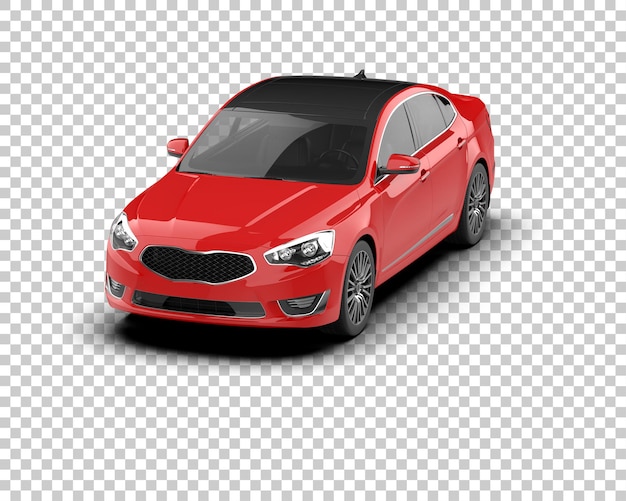 Ilustración de renderización 3D de automóviles realistas aislados en el fondo