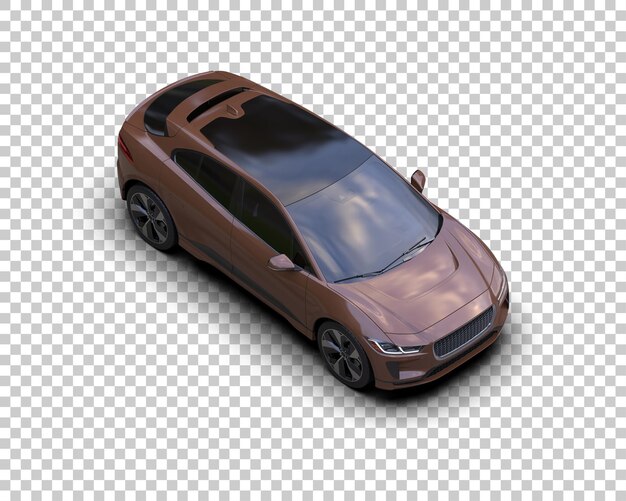 Ilustración de renderización 3D de automóviles realistas aislados en el fondo