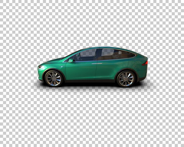 Ilustración de renderización 3D de automóviles realistas aislados en el fondo