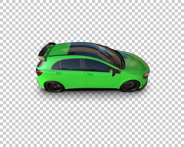 Ilustración de renderización 3D de automóviles realistas aislados en el fondo