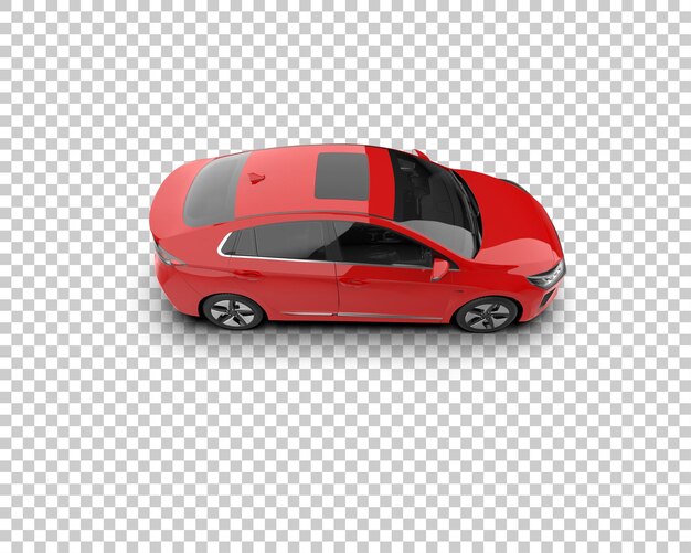 Ilustración de renderización 3D de automóviles realistas aislados en el fondo