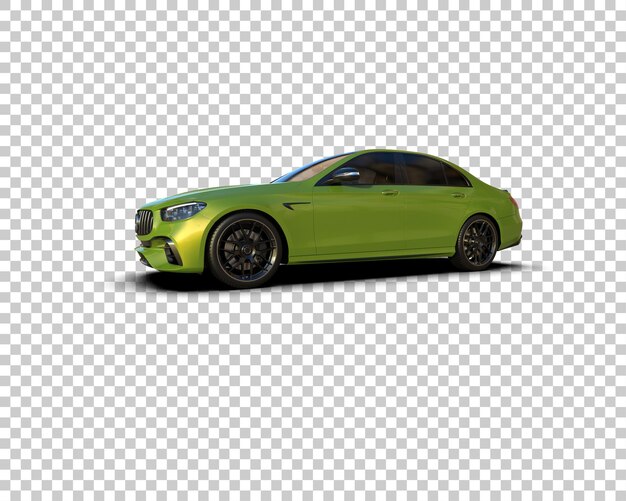 Ilustración de renderización 3D de automóviles realistas aislados en el fondo