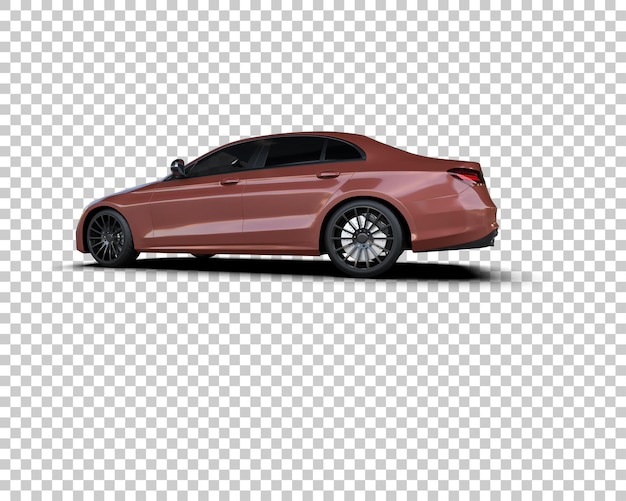 Ilustración de renderización 3D de automóviles realistas aislados en el fondo