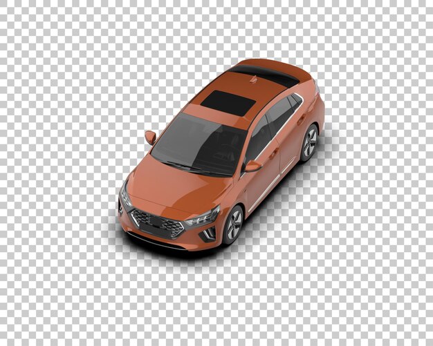 Ilustración de renderización 3D de automóviles realistas aislados en el fondo