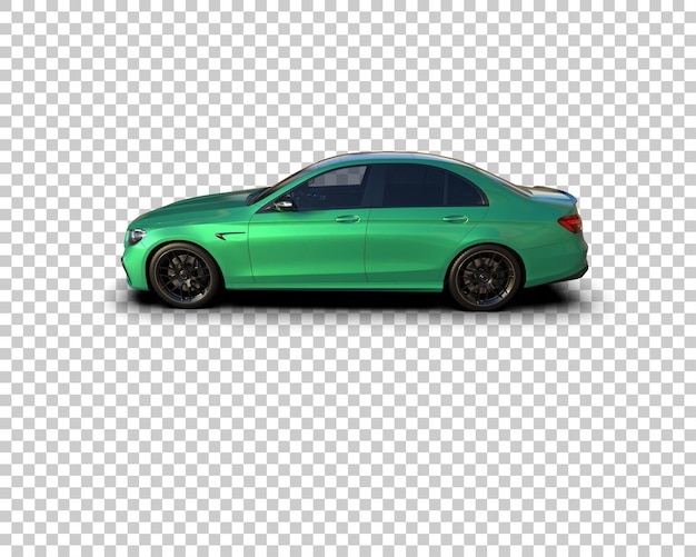 Ilustración de renderización 3D de automóviles realistas aislados en el fondo