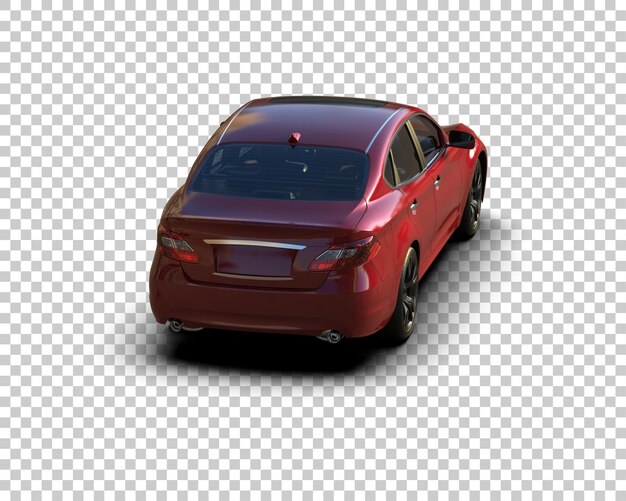 Ilustración de renderización 3D de automóviles realistas aislados en el fondo