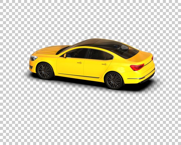 Ilustración de renderización 3D de automóviles realistas aislados en el fondo