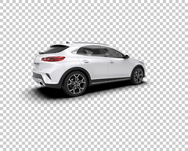 Ilustración de renderización 3D de automóviles realistas aislados en el fondo