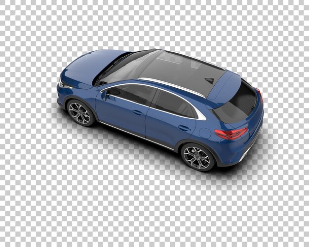 Ilustración de renderización 3D de automóviles realistas aislados en el fondo