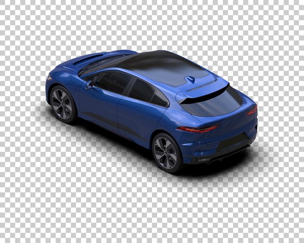 Ilustración de renderización 3D de automóviles realistas aislados en el fondo