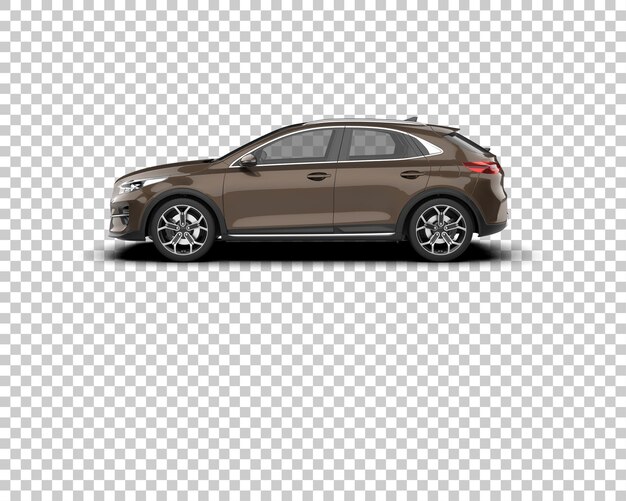 Ilustración de renderización 3D de automóviles realistas aislados en el fondo
