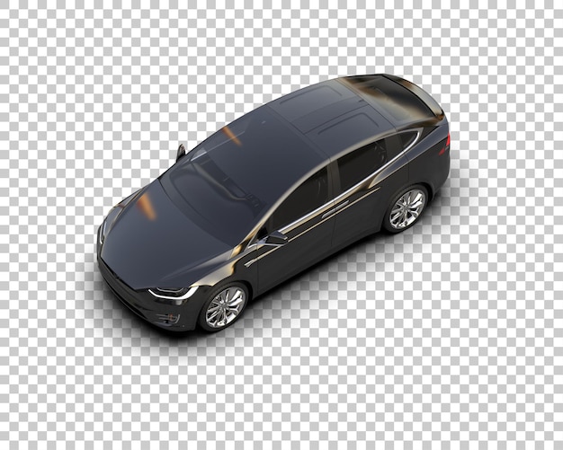 Ilustración de renderización 3D de automóviles realistas aislados en el fondo