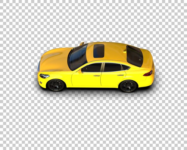Ilustración de renderización 3D de automóviles realistas aislados en el fondo