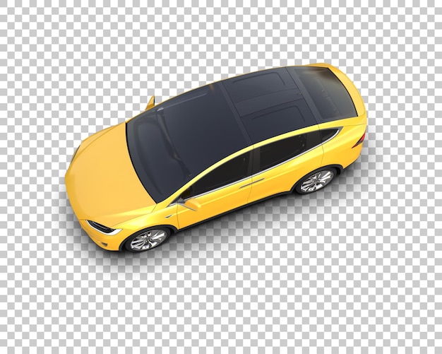 Ilustración de renderización 3D de automóviles realistas aislados en el fondo