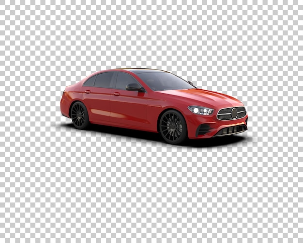 Ilustración de renderización 3D de automóviles realistas aislados en el fondo