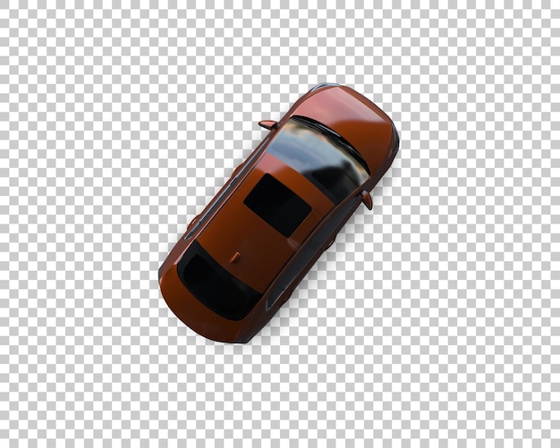 Ilustración de renderización 3D de automóviles realistas aislados en el fondo