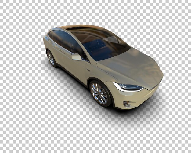 Ilustración de renderización 3D de automóviles realistas aislados en el fondo