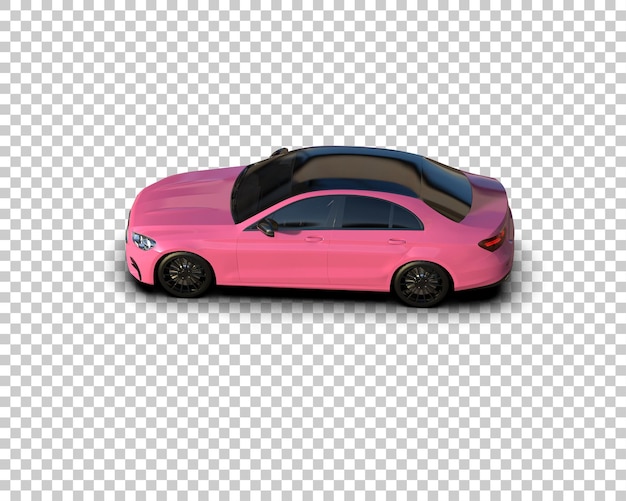 Ilustración de renderización 3D de automóviles realistas aislados en el fondo