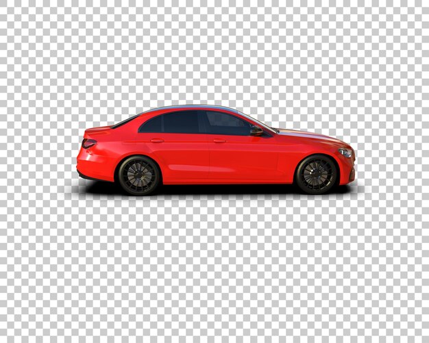 Ilustración de renderización 3D de automóviles realistas aislados en el fondo