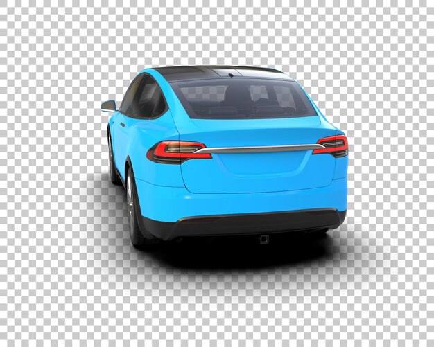 Ilustración de renderización 3D de automóviles realistas aislados en el fondo