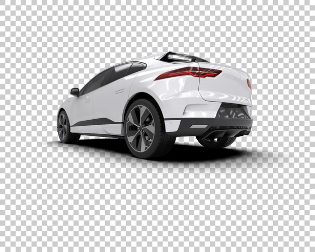 Ilustración de renderización 3D de automóviles realistas aislados en el fondo