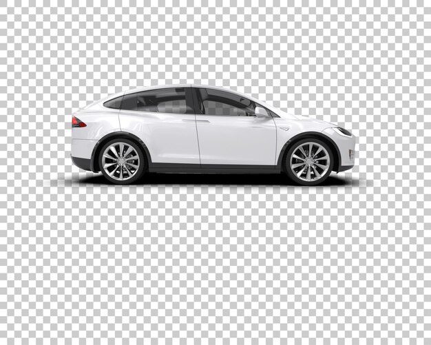 Ilustración de renderización 3D de automóviles realistas aislados en el fondo