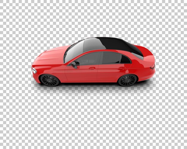 Ilustración de renderización 3D de automóviles realistas aislados en el fondo