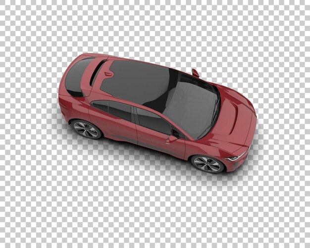 Ilustración de renderización 3D de automóviles realistas aislados en el fondo