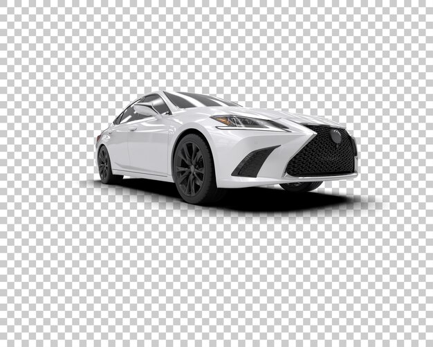 Ilustración de renderización 3D de automóviles realistas aislados en el fondo