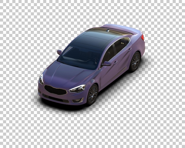 Ilustración de renderización 3D de automóviles realistas aislados en el fondo