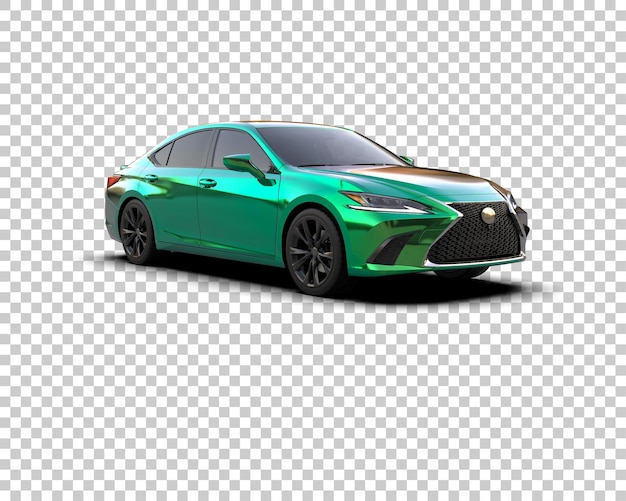 Ilustración de renderización 3D de automóviles realistas aislados en el fondo