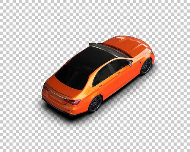 Ilustración de renderización 3D de automóviles realistas aislados en el fondo