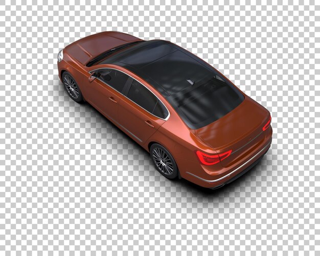Ilustración de renderización 3D de automóviles realistas aislados en el fondo