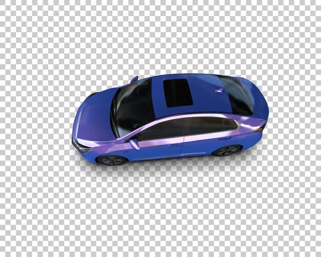 Ilustración de renderización 3D de automóviles realistas aislados en el fondo