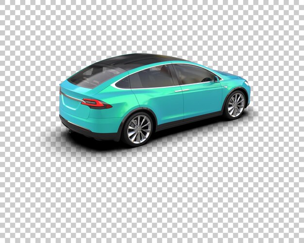 Ilustración de renderización 3D de automóviles realistas aislados en el fondo